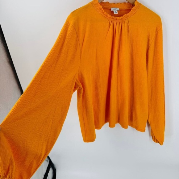 J Crew Factory marigold ruffle top - Picture 7 of 8
